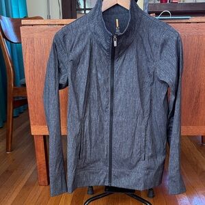 Lucy Small Zip-up grey nylon jacket